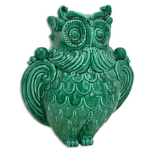 Statuetta Gufo della Fortuna Statuine Ceramica Caltagirone Civetta Decorativa in