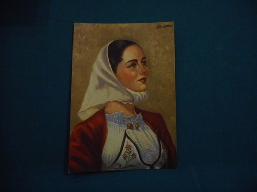 Cartolina costumi sardi - costumi,