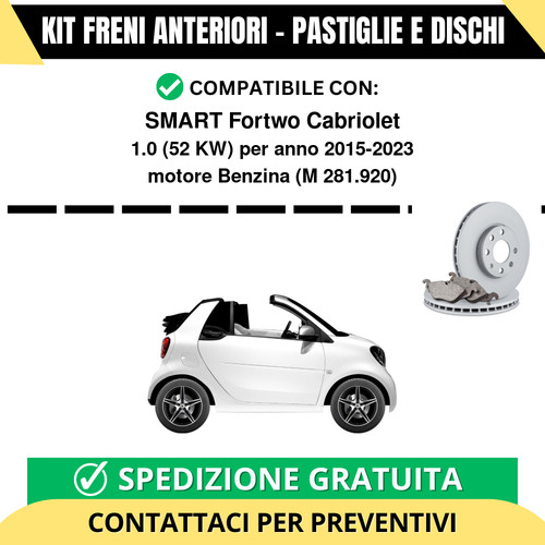 Kit freni anteriori pastiglie - kit, (pastiglie