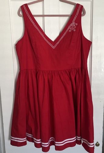 Abito rosso hell bunny vixen - rosso,