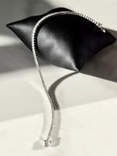 Bracciale Tennis Tondo GH/SI Diamante Naturale Verificato GIA Oro Bianco...