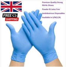 Guanti in nitrile blu monouso
