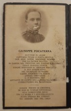 Santino militare BRIGATA CALABRIA 1917 Giuseppe Pocaterra lettere (usato-used)