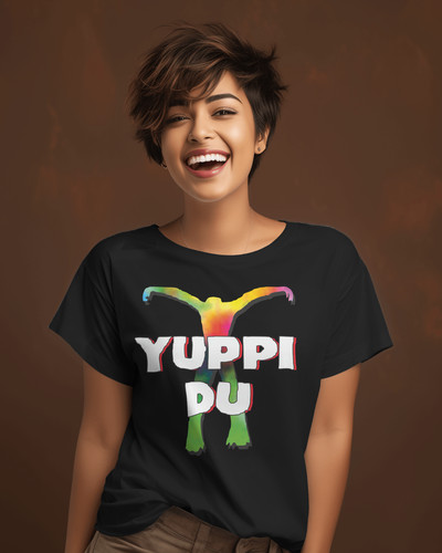 Maglietta yuppi unisex nera - maglietta,