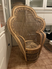 Poltrona pavone in rattan