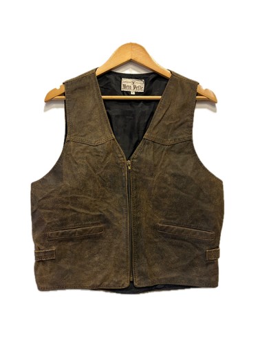 Vintage gilet vera pelle - gilet,