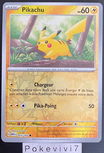 Carte pokemon pikachu 025 - pokemon,