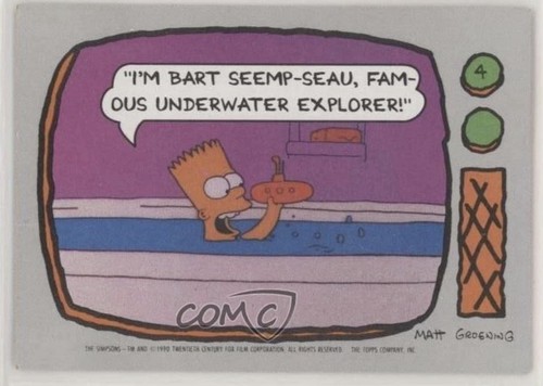 Bart simpson 1990 topps - rc,