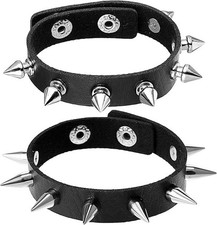 2 Pezzi Nero Punk Bracciale