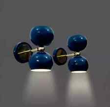 Coppia di applique da parete vintage in ottone moderno metà secolo anni 50 la...