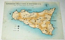 Postcard sicily advertising - postcard,