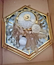 Lampadario Vintage Soffitto  Gocce in Cristallo Plafoniera Anni 1970 ORIGINALE