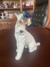 Statuina Fox Terrier Rosenthal porcellana statuina cane Rosenthal 1975