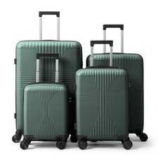 Dark Green PP Trolley Suitcase
