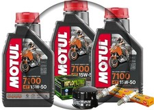 TAGLIANDO BMW F/800 S ST 2006 2012 MOTUL 7100 15W50 FILTRO OLIO HIFLO CANDELE