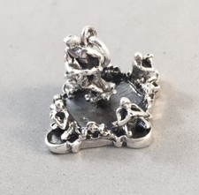 Charm FOTANA DEL MORO Argento Sterling .925 3D Piazza Navona Roma Italia Nuovo TI55