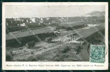 Napoli Città Stazione Centrale Capannoni con Ruberoid cartolina MX6475