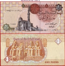 EGITTO 1 STERLINA 2002 P 50f UNC spedizione gratuita da 100$