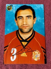 Autografo ABELARDO FERNANDEZ-Spagna-Sporting Gijon-FC Barcelona-firmato 12x8"