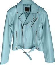 Giacca moto donna vera pelle