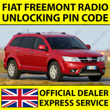 ✅FIAT FREEMONT CODICE PIN SBLOCCO NAVIGAZIONE AUTORADIO PER TUTTI I MODELLI✅