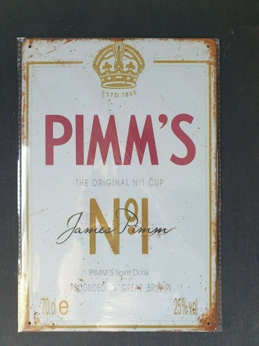 Pimm metal sign plaque - metal,