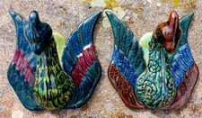 STUPENDA COPPIA DI APPLIQUE CERAMICA FAENZA ? ROMA ? ERA MELANDRI MAUZAN 