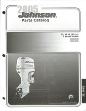 Catalogo ricambi fuoribordo Johnson 2005 25 30 HP 2 tempi modelli J25ELSOB J30ELSOD