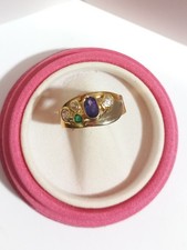 anello arlecchino, in oro 18