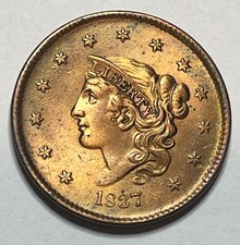 1837 grande centesimo; testa