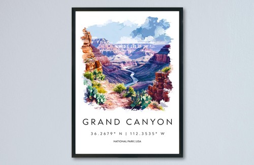 Poster acquerello grand canyon - poster,