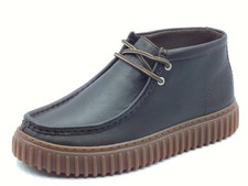 Clarks Torhill Hi Dark Brown Lea Scarponcini modello Ingegnere per Uomo in pelle