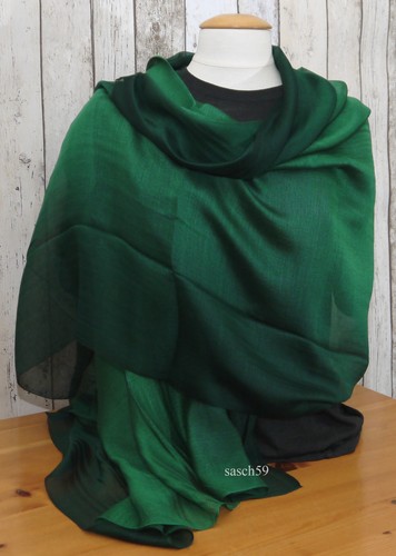 Sciarpa seta verde verde