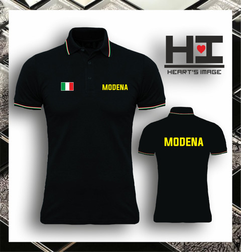 Modena polo tricolore tshrt - modena,