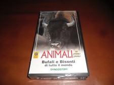 PIERO ANGELA ANIMALI IN PRIMO PIANO BUFALI E BISONTI VHS NUOVO 1995 RARO