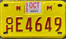 TARGA USA motocicletta NEW MEXICO targhe americane originali moto raduno harley