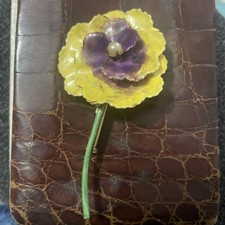 Vintage sandor enamel flower - enamel,