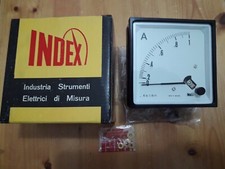 Amperometro Analogico Index modello E 96 DIN 1A Pannello Vintage Nuovo