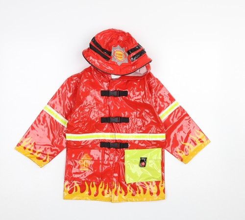 Impermeabile pompiere rosso