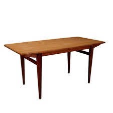 Tavolo Vintage in Faggio Tinto Piano in Formica Italia Anni 60