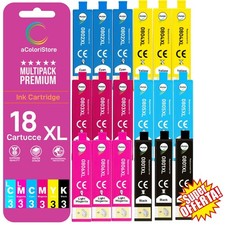 KIT 18 CARTUCCE PER EPSON Stylus Photo R265 R285 R360 RX560 RX585 RX595 RX685.