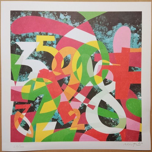 Ugo nespolo litografia - ugo,