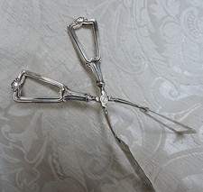 Pinze per pasticceria norvegese Art Deco manici argento massiccio Hestenes Norway pinza per pasticceria