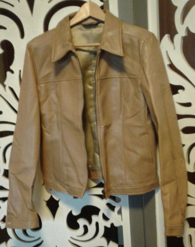 Giubbino ecopelle beige onix - ecopelle,
