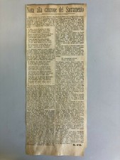 Raro Gabriele d'Annunzio Nota alla canzone del Sacramento Originale