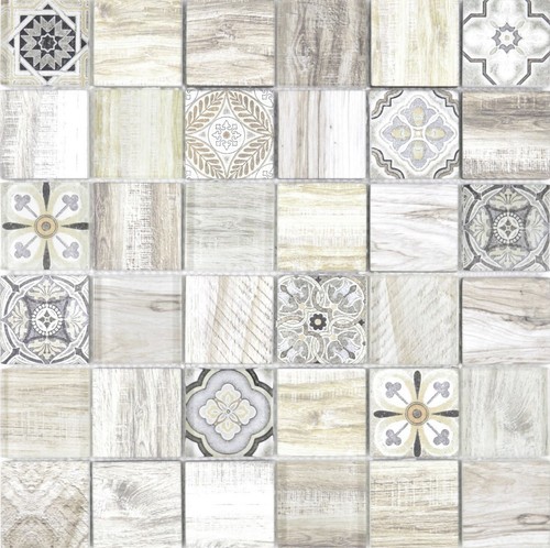Mosaico vetro look legno - mosaico, look-legno