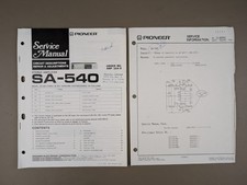 Pioneer SA-540 Amplificatore Stereo Manuale di servizio D-1920