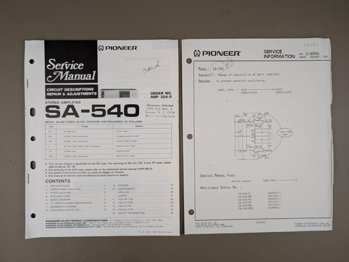 Pioneer 540 amplificatore - pioneer,