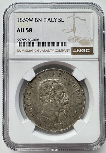 1869 italia moneta - 1869-m-bn,