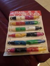 RARA CONFENZIONE 12 FISCHIETTI DI PLASTICA COLORATI VINTAGE MADE IN ITALY